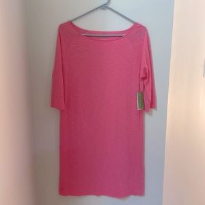 Lilly Pulitzer Hot Pink Cassie Slub Dress, Size S. NWT